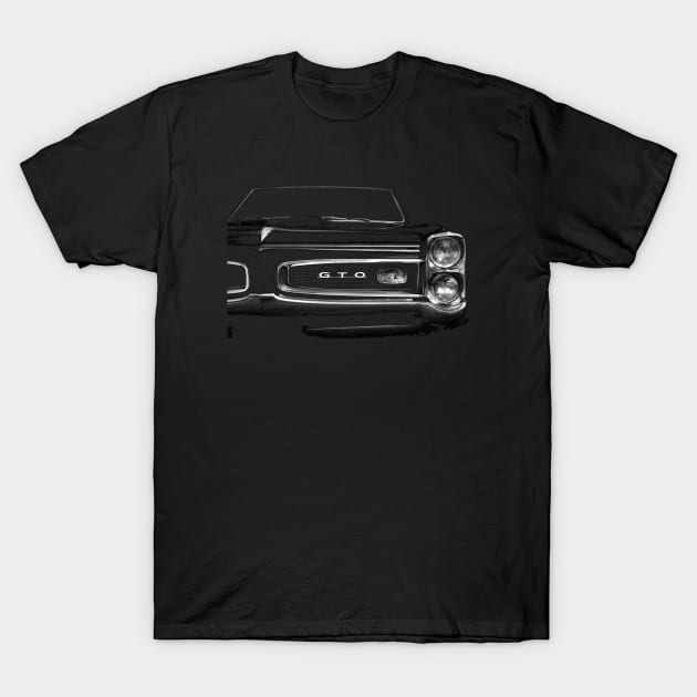 1966 Pontiac GTO - black T-Shirt by mal_photography
